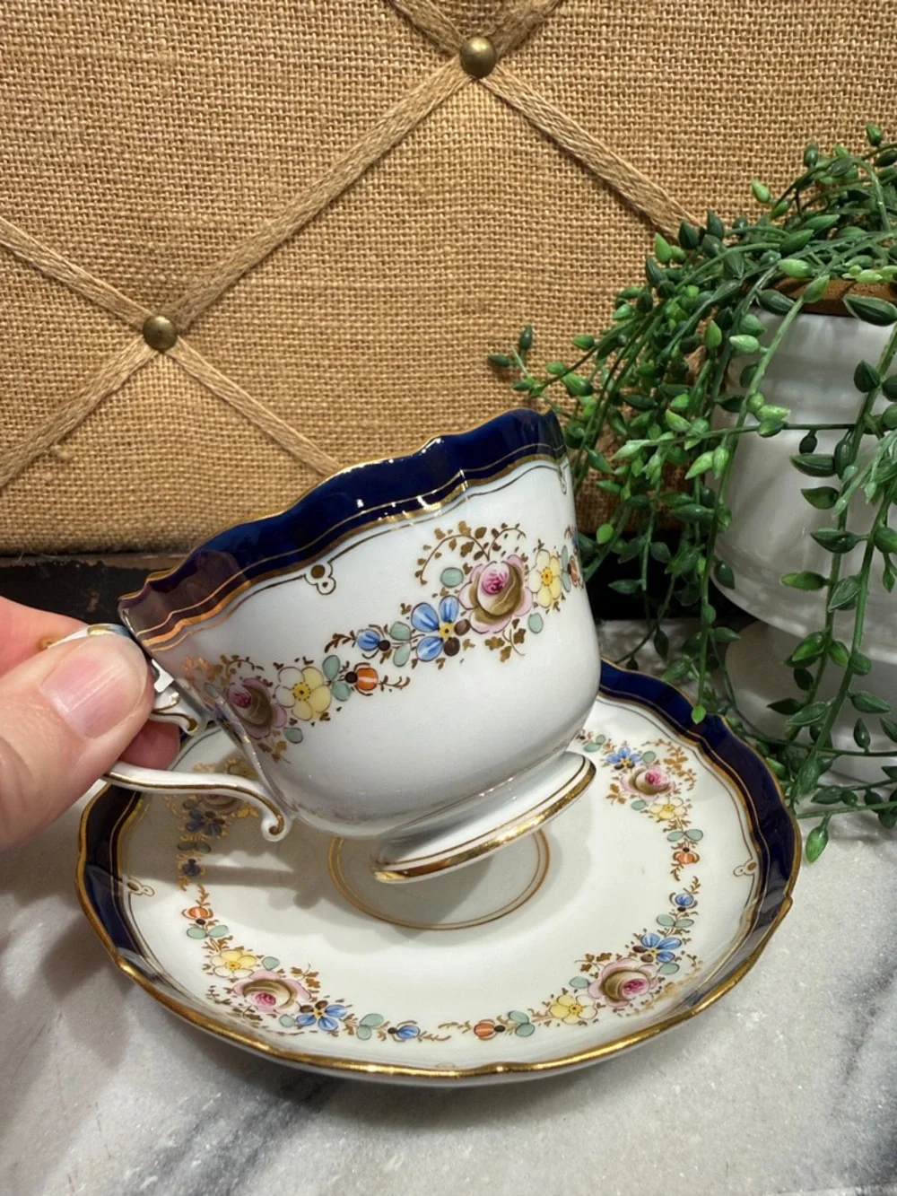 Vintage Meissen cup and saucer